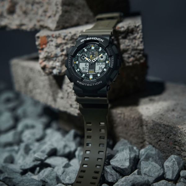  Casio G-Shock GA-100TU-1A3DR - Uy tín từ 2009, Tem vàng chống giả, Bảo hành 5 năm, Pin miễn phí trọn đời 