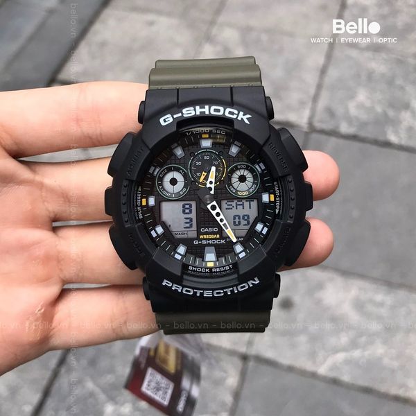  Casio G-Shock GA-100TU-1A3DR - Uy tín từ 2009, Tem vàng chống giả, Bảo hành 5 năm, Pin miễn phí trọn đời 