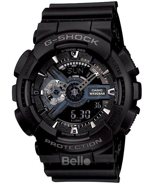  [Pin Miễn Phí Trọn Đời] GA-110-1B - Đồng hồ G-Shock Nam - Tem Vàng Chống Giả 