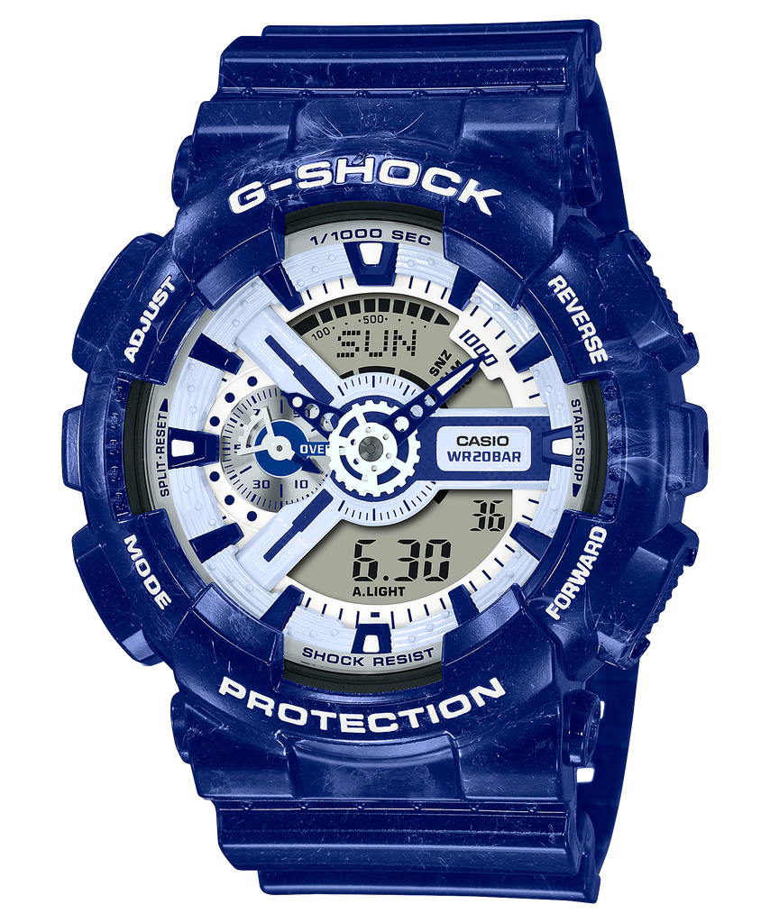  [Pin Miễn Phí Trọn Đời] GA-110BWP-2ADR - Đồng hồ G-Shock Nam - Tem Vàng Chống Giả 