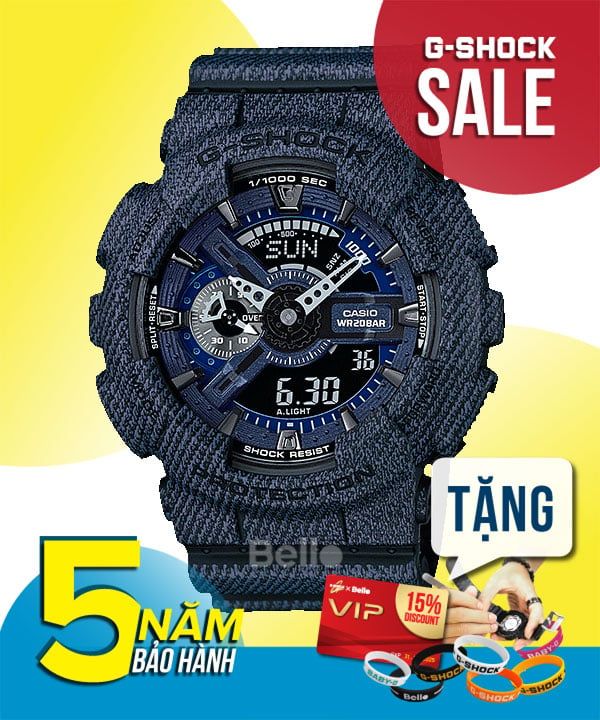  [Pin Miễn Phí Trọn Đời] GA-110DC-1A - Đồng hồ G-Shock Nam - Tem Vàng Chống Giả 