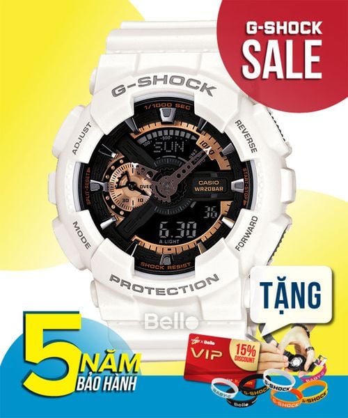 G-SHOCK/ラバコレ/2017年/ホワイト/ゴールド/デジアナ/GA-110 G-SHOCK 