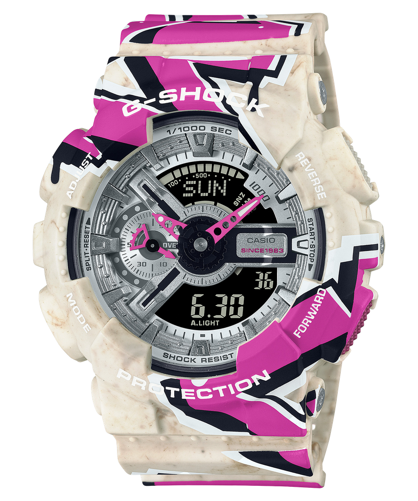  [Pin Miễn Phí Trọn Đời] GA-110SS-1ADR - Đồng hồ G-Shock Nam - Tem Vàng Chống Giả 