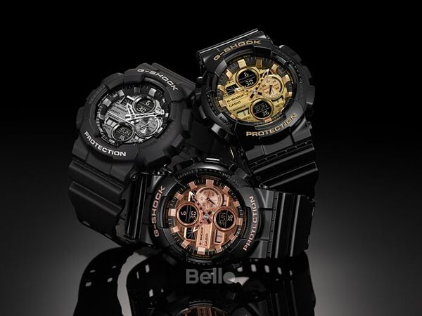 Phối màu mới Black & Gold, Rose Gold, Silver Face Cho G-Shock GA-140