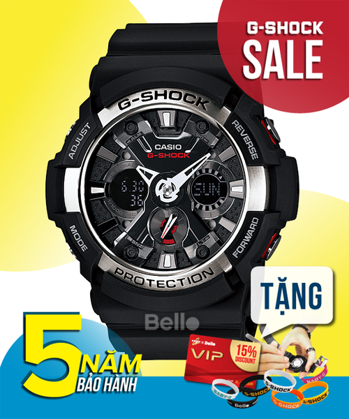  Casio G-Shock GA-200-1A - Uy tín từ 2009, Tem vàng chống giả, Bảo hành 5 năm, Pin miễn phí trọn đời 