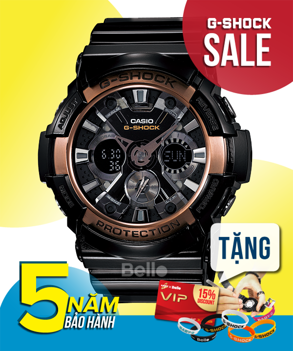 Pin Mi n Phi Tr n i GA 200RG 1A ng h G Shock Nam Tem Vang C Bello HN TP.HCM