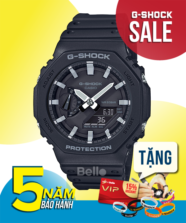  [Pin Miễn Phí Trọn Đời] GA-2100-1A - Đồng hồ G-Shock Nam - Tem Vàng Chống Giả 