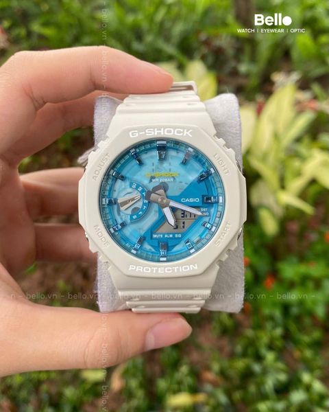  Casio G-Shock GA-2100AS-5A - Uy tín từ 2009, Tem vàng chống giả, Bảo hành 5 năm, Pin miễn phí trọn đời 