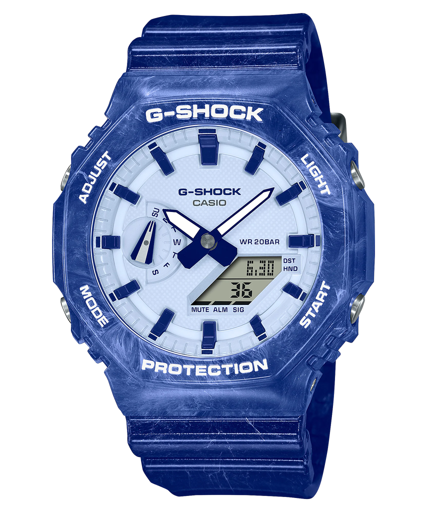  [Pin Miễn Phí Trọn Đời] GA-2100BWP-2A - Đồng hồ G-Shock Nam - Tem Vàng Chống Giả 