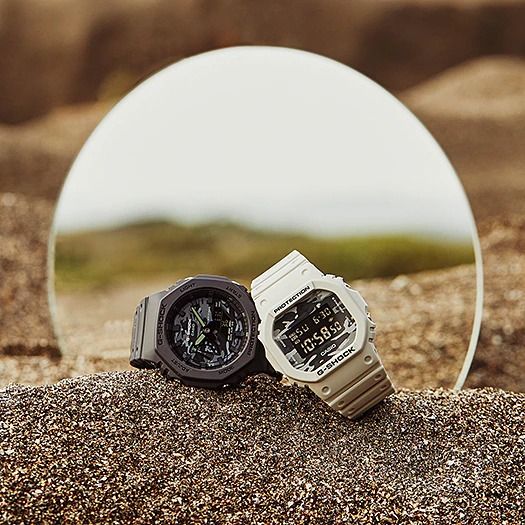 時計付き 読み出さ G-SHOCK GA-2100CA フルメタルグレーカモフラ カスタム