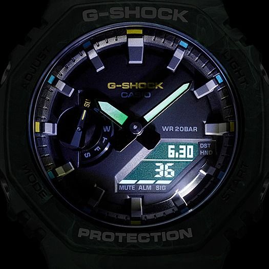  Casio G-Shock GA-2100FR-3A - Uy tín từ 2009, Tem vàng chống giả, Bảo hành 5 năm, Pin miễn phí trọn đời 