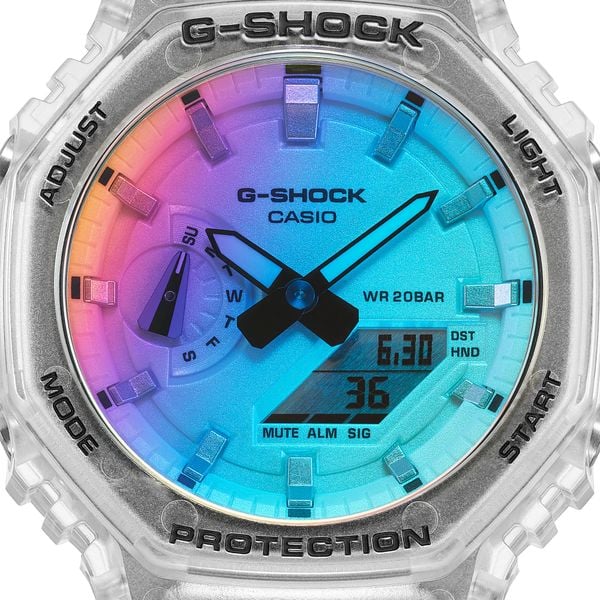  Casio G-Shock GA-2100SRS-7A - Uy tín từ 2009, Tem vàng chống giả, Bảo hành 5 năm, Pin miễn phí trọn đời 