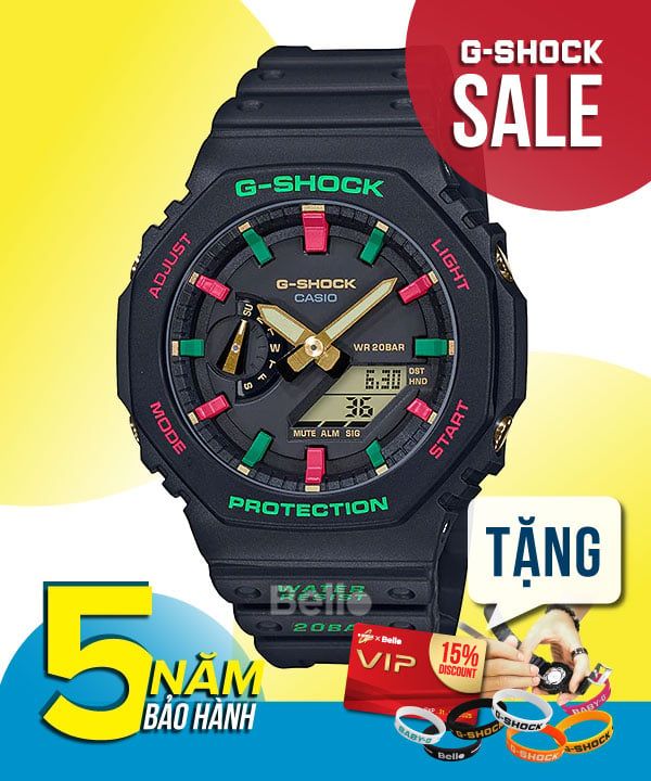  [Pin Miễn Phí Trọn Đời] GA-2100TH-1A - Đồng hồ G-Shock Nam - Tem Vàng Chống Giả 