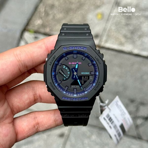  Casio G-Shock GA-2100VB-1A - Uy tín từ 2009, Tem vàng chống giả, Bảo hành 5 năm, Pin miễn phí trọn đời 