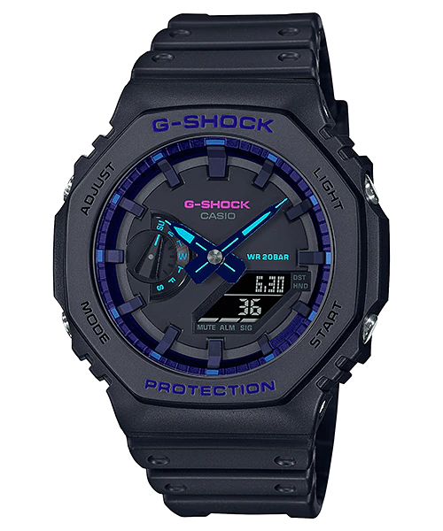  Casio G-Shock GA-2100VB-1A - Uy tín từ 2009, Tem vàng chống giả, Bảo hành 5 năm, Pin miễn phí trọn đời 