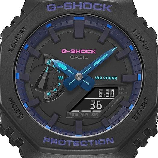  Casio G-Shock GA-2100VB-1A - Uy tín từ 2009, Tem vàng chống giả, Bảo hành 5 năm, Pin miễn phí trọn đời 