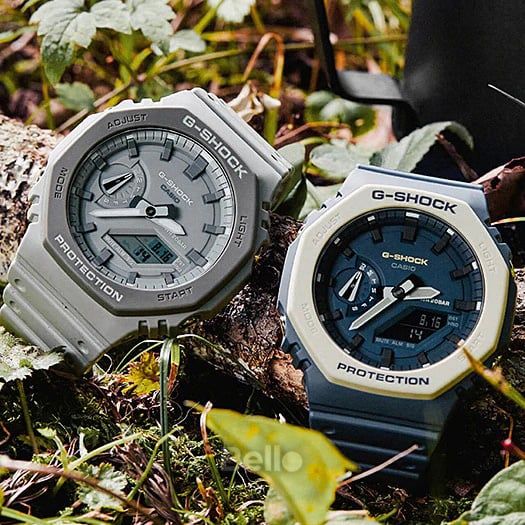  [Pin Miễn Phí Trọn Đời] GA-2110ET-2ADR - Đồng hồ G-Shock Nam - Tem Vàng Chống Giả 