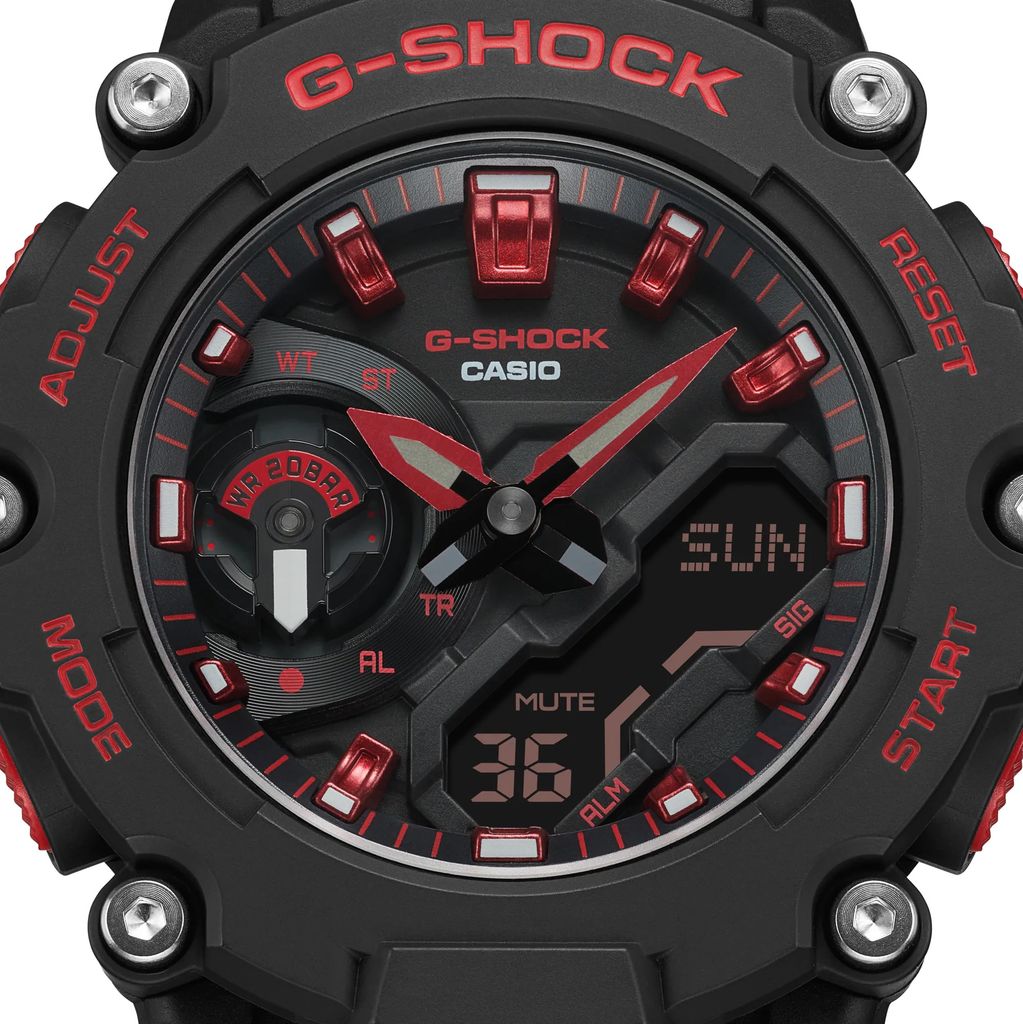  [Pin Miễn Phí Trọn Đời] GA-2200BNR-1ADR - Đồng hồ G-Shock Nam - Tem Vàng Chống Giả 