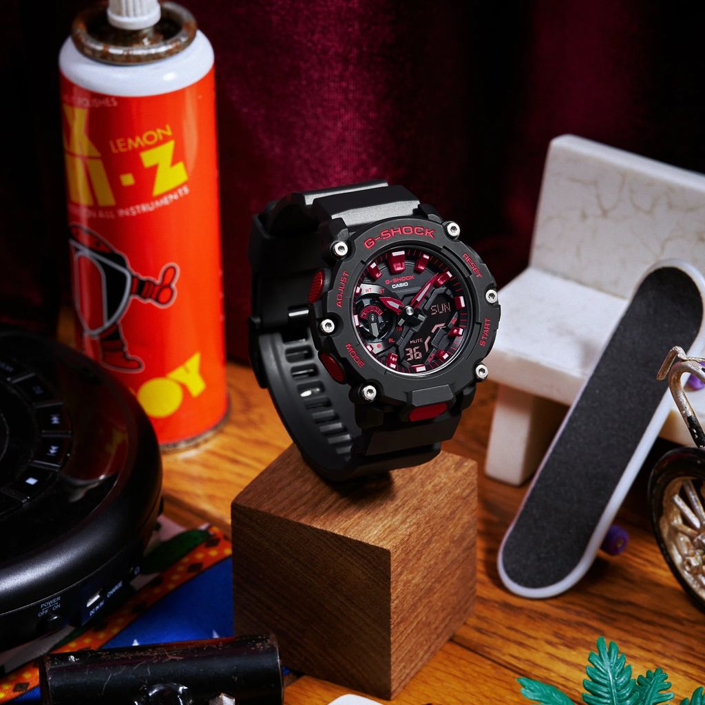  [Pin Miễn Phí Trọn Đời] GA-2200BNR-1ADR - Đồng hồ G-Shock Nam - Tem Vàng Chống Giả 