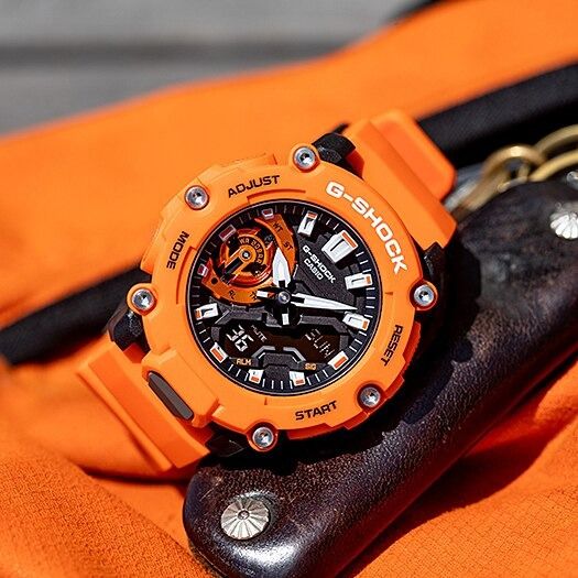  [Pin Miễn Phí Trọn Đời] GA-2200M-4ADR - Đồng hồ G-Shock Nam - Tem Vàng Chống Giả 