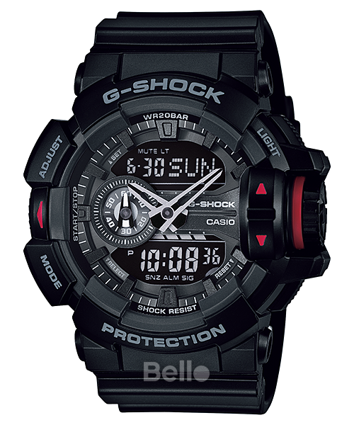  [Pin Miễn Phí Trọn Đời] GA-400-1B - Đồng hồ G-Shock Nam - Tem Vàng Chống Giả 