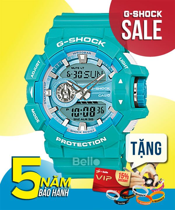  [Pin Miễn Phí Trọn Đời] GA-400A-2A - Đồng hồ G-Shock Nam - Tem vàng chống giả 