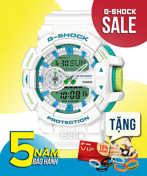  Casio G-Shock GA-400WG-7A - Uy tín từ 2009, Tem vàng chống giả, Bảo hành 5 năm, Pin miễn phí trọn đời 