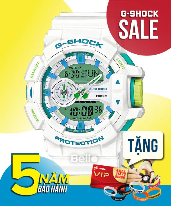  [Pin Miễn Phí Trọn Đời] GA-400WG-7A - Đồng hồ G-Shock Nam - Tem Vàng Chống Giả 