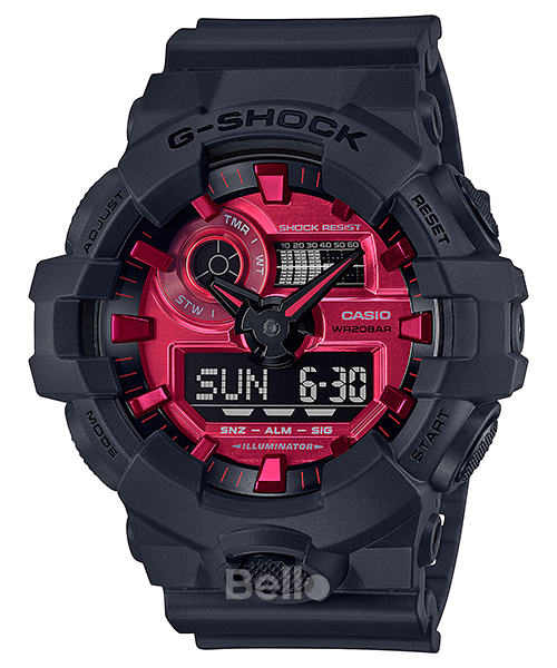  [Pin Miễn Phí Trọn Đời] GA-700AR-1A - Đồng hồ G-Shock Nam - Tem Vàng Chống Giả 