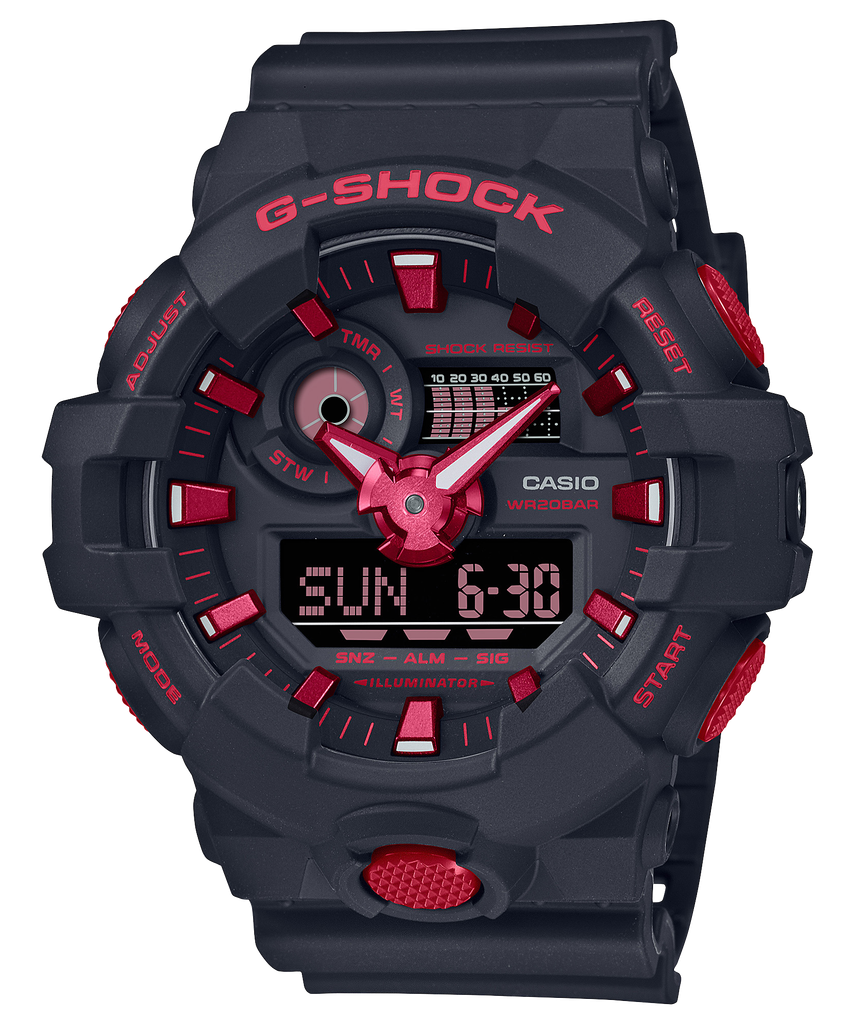  [Pin Miễn Phí Trọn Đời] GA-700BNR-1ADR - Đồng hồ G-Shock Nam - Tem Vàng Chống Giả 