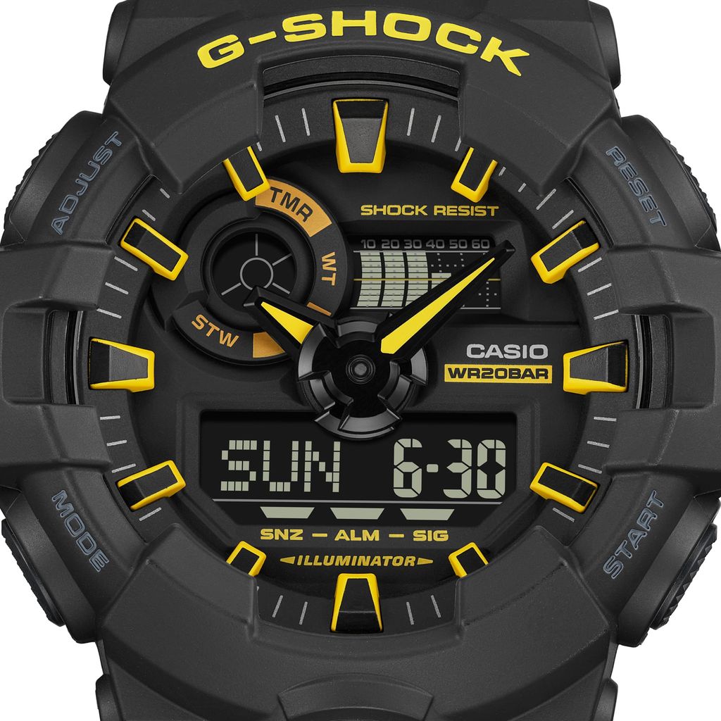  [Pin Miễn Phí Trọn Đời] GA-700CY-1ADR - Đồng hồ G-Shock Nam - Tem Vàng Chống Giả 