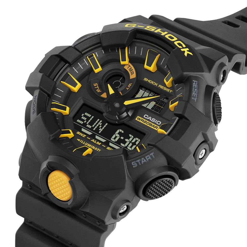  [Pin Miễn Phí Trọn Đời] GA-700CY-1ADR - Đồng hồ G-Shock Nam - Tem Vàng Chống Giả 