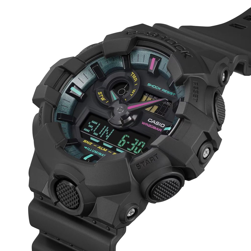  [Pin Miễn Phí Trọn Đời] GA-700MF-1ADR - Đồng hồ G-Shock Nam - Tem Vàng Chống Giả 