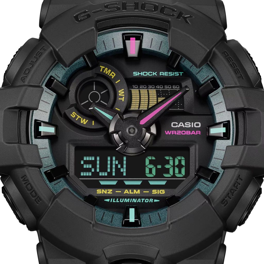  [Pin Miễn Phí Trọn Đời] GA-700MF-1ADR - Đồng hồ G-Shock Nam - Tem Vàng Chống Giả 