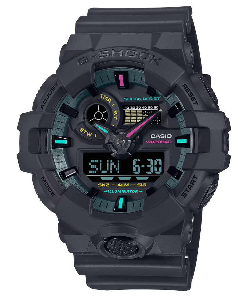  [Pin Miễn Phí Trọn Đời] GA-700MF-1ADR - Đồng hồ G-Shock Nam - Tem Vàng Chống Giả 