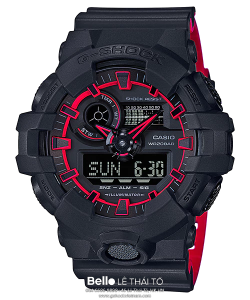  [Pin Miễn Phí Trọn Đời] GA-700SE-1A4 - Đồng hồ G-Shock Nam - Tem Vàng Chống Giả 