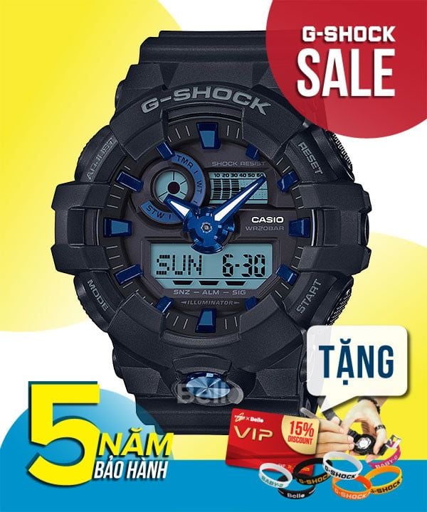  [Pin Miễn Phí Trọn Đời] GA-710B-1A2 - Đồng hồ G-Shock Nam - Tem Vàng Chống Giả 