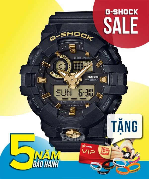  [Pin Miễn Phí Trọn Đời] GA-710B-1A9 - Đồng hồ G-Shock Nam - Tem Vàng Chống Giả 