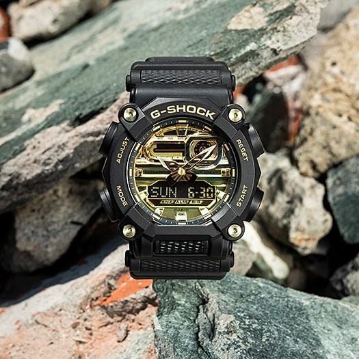  [Pin Miễn Phí Trọn Đời] GA-900AG-1ADR - Đồng hồ G-Shock Nam - Tem Vàng Chống Giả 