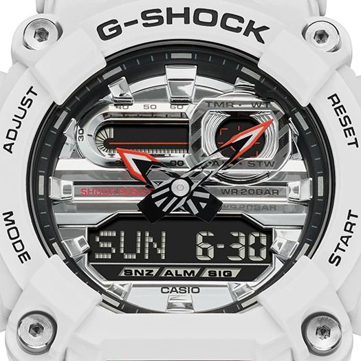 G-SHOCK GA-900AS-7AJF ホワイト アナデジ Casio G-Shock GA-900AS-7A - Uy tín từ 2009, Tem vàng chống giả