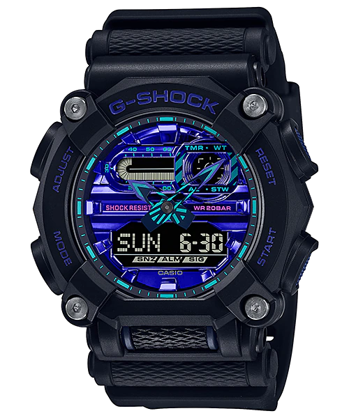  [Pin Miễn Phí Trọn Đời] GA-900VB-1ADR - Đồng hồ G-Shock Nam - Tem Vàng Chống Giả 