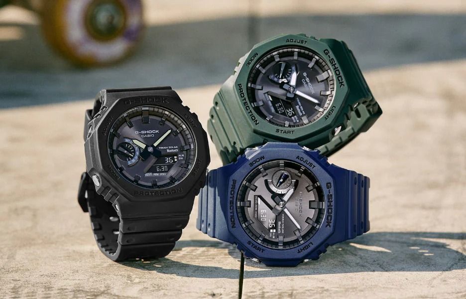  [Pin Miễn Phí Trọn Đời] GA-B2100-2ADR - Đồng hồ G-Shock Nam - Tem Vàng Chống Giả 