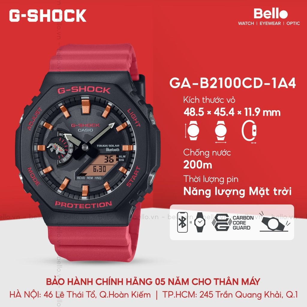  [LIMITED] Casio G-Shock GA-B2100CD-1A4 - Uy tín từ 2009, Tem vàng chống giả, Bảo hành 5 năm, Pin miễn phí trọn đời 