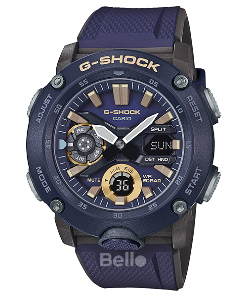  Casio G-Shock GA-2000-2A - Uy tín từ 2009, Tem vàng chống giả, Bảo hành 5 năm, Pin miễn phí trọn đời 