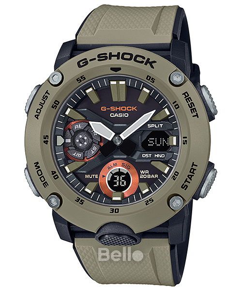  [Pin Miễn Phí Trọn Đời] GA-2000-5A - Đồng hồ G-Shock Nam - Tem Vàng Chống Giả 