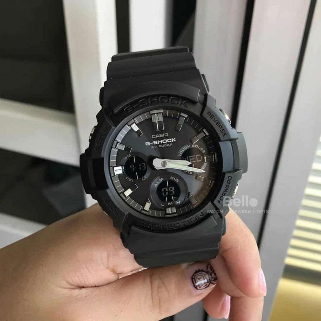  [Pin Miễn Phí Trọn Đời] GAS-100B-1A - Đồng hồ G-Shock Nam - Tem Vàng Chống Giả 