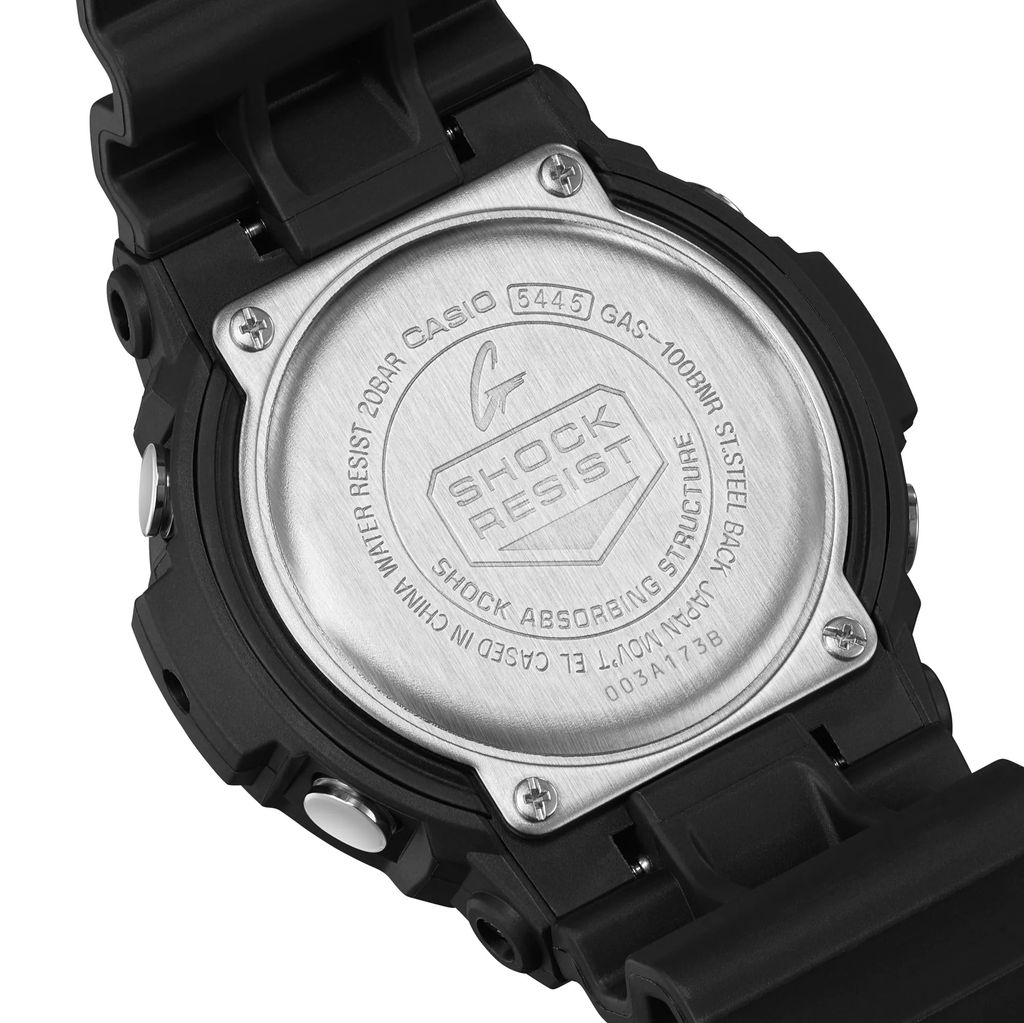  [Pin Miễn Phí Trọn Đời] GAS-100BNR-1ADR - Đồng hồ G-Shock Nam - Tem Vàng Chống Giả 