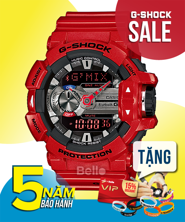  [Pin Miễn Phí Trọn Đời] GBA-400-4A - Đồng hồ G-Shock Nam - Tem Vàng Chống Giả 