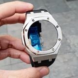  Dây vỏ thế hệ 4 G-Shock GA-2100 vỏ AP bạc - dây nhựa đen 