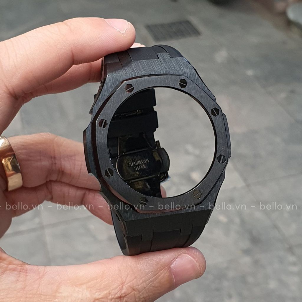  Dây vỏ thế hệ 4 G-Shock GA-2100 vỏ AP đen - dây nhựa đen 